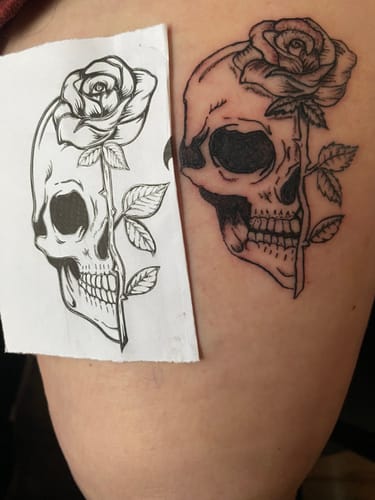 Customer photo review of Tattoo Kit - Neebol Rotary Tattoo Gun Starter Kit with Pedal VEX & YX01