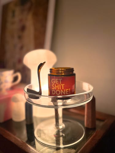 Customer photo review of GET SHIT DONE: 4oz Blood Orange Scented Soy Candle