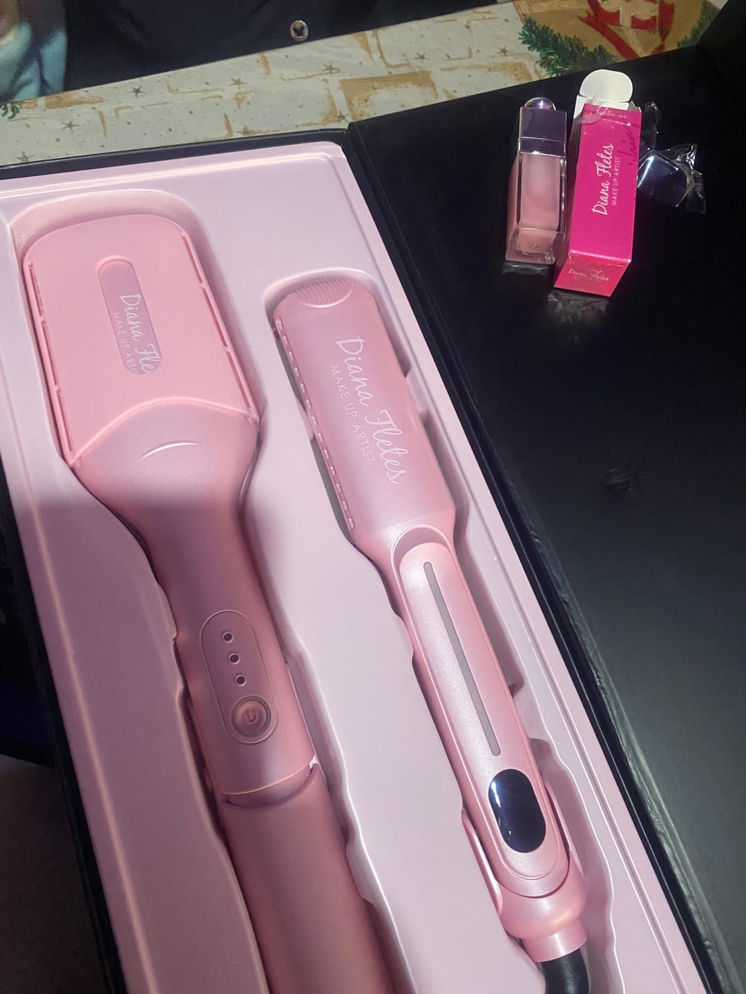 Customer photo review of Set Plancha Profesional Infrarroja + Plancha 2 En 1 Para Cabello Mojado TITANIUM GALVANIZADO