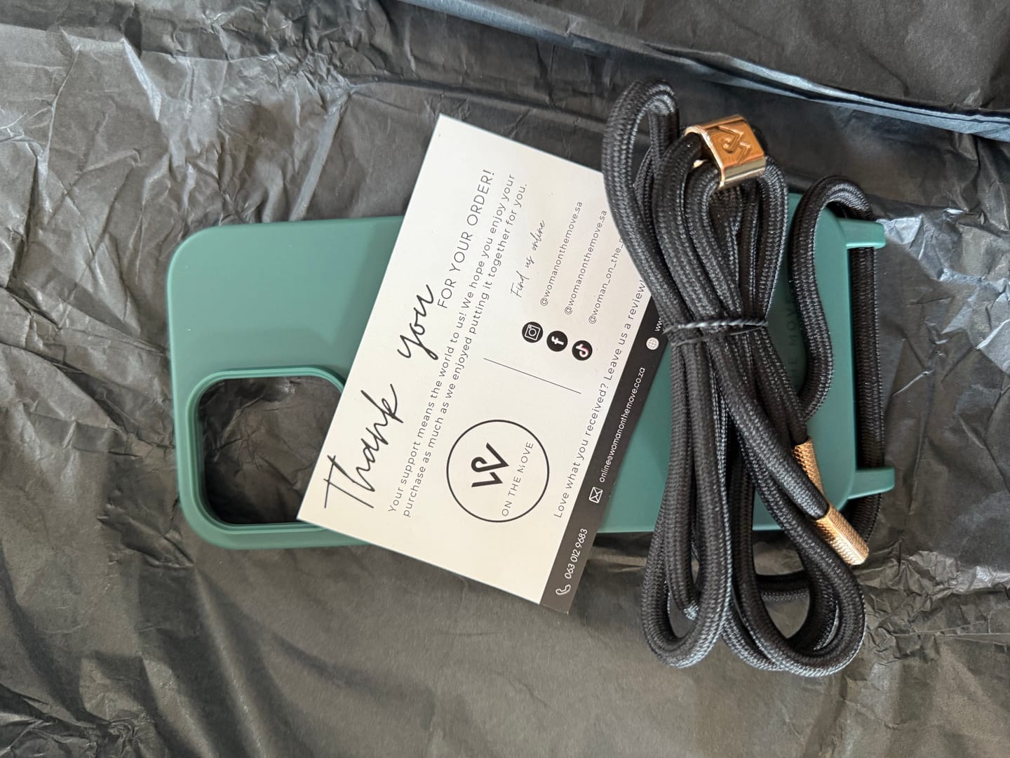 Customer photo review of Classic Black Rope Strap and Cover
