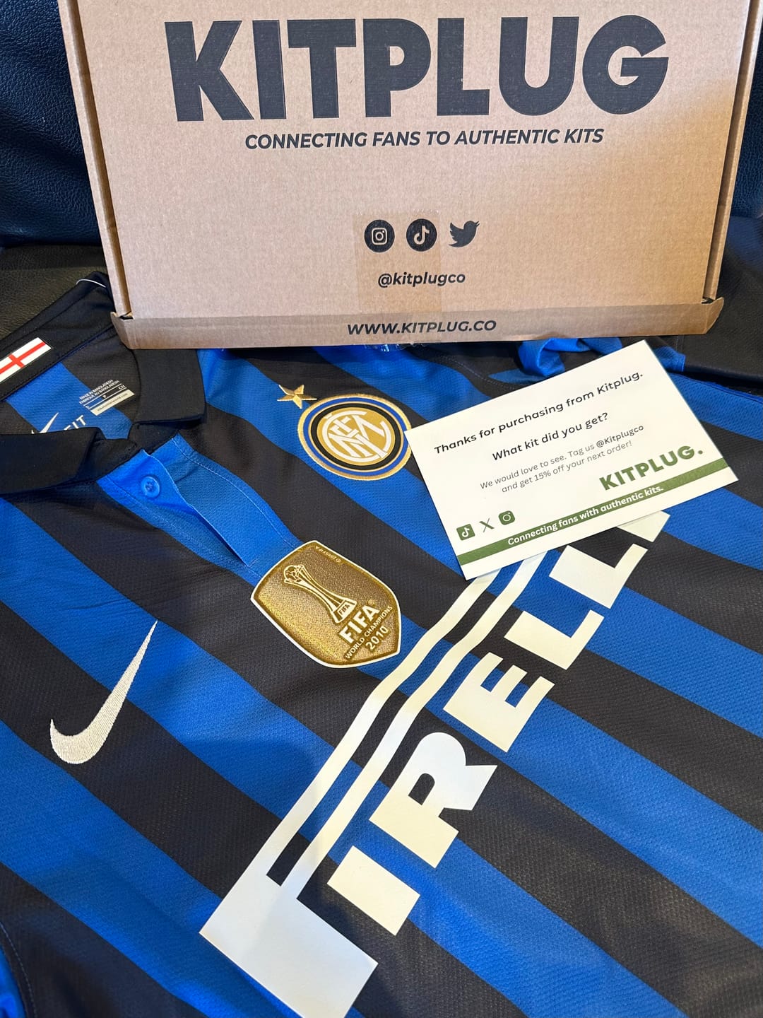 Customer photo review of RETRO Mystery Football Shirt
