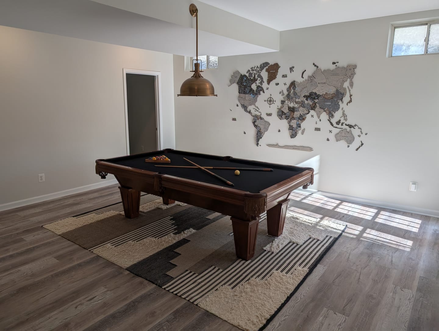 Customer photo review of Wood World Map -Rustic