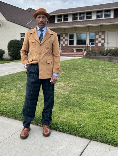 Customer photo review of MV Italian Slim Fit Velvet Suede Jacket