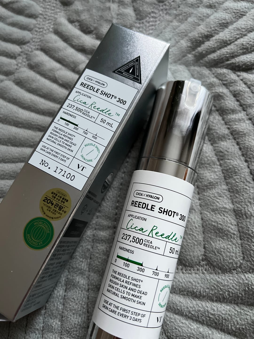 Customer photo review of Intensīvs serums-būsteris ar mikroadatām VT Cosmetics Reedle Shot 300