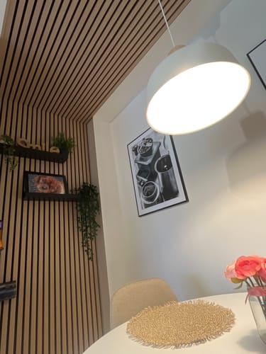 Customer photo review of Wooden Wall Panel | Natural Oak | Premium 3-sided Wood Veneer