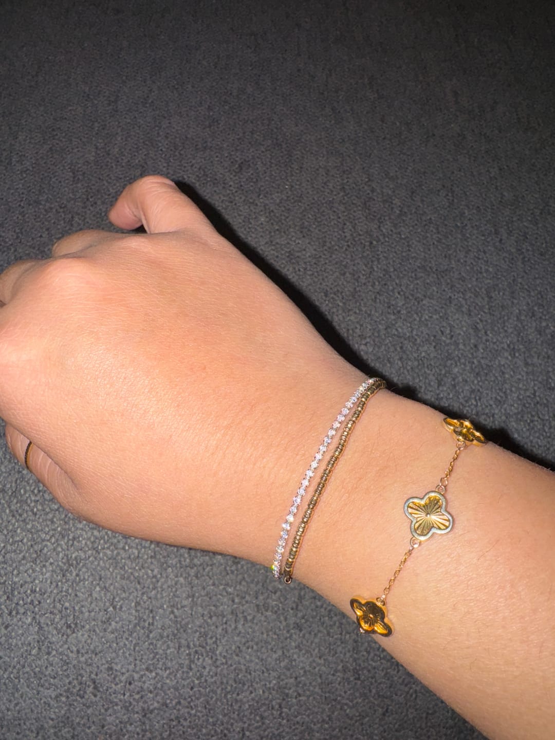 Customer photo review of Moissanite Micro Tennis Bracelet - 925 Silver - D Colour - VVS1
