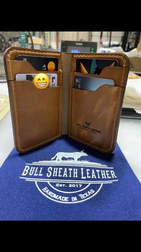 Customer photo review of The Tyler Vertical Wallet