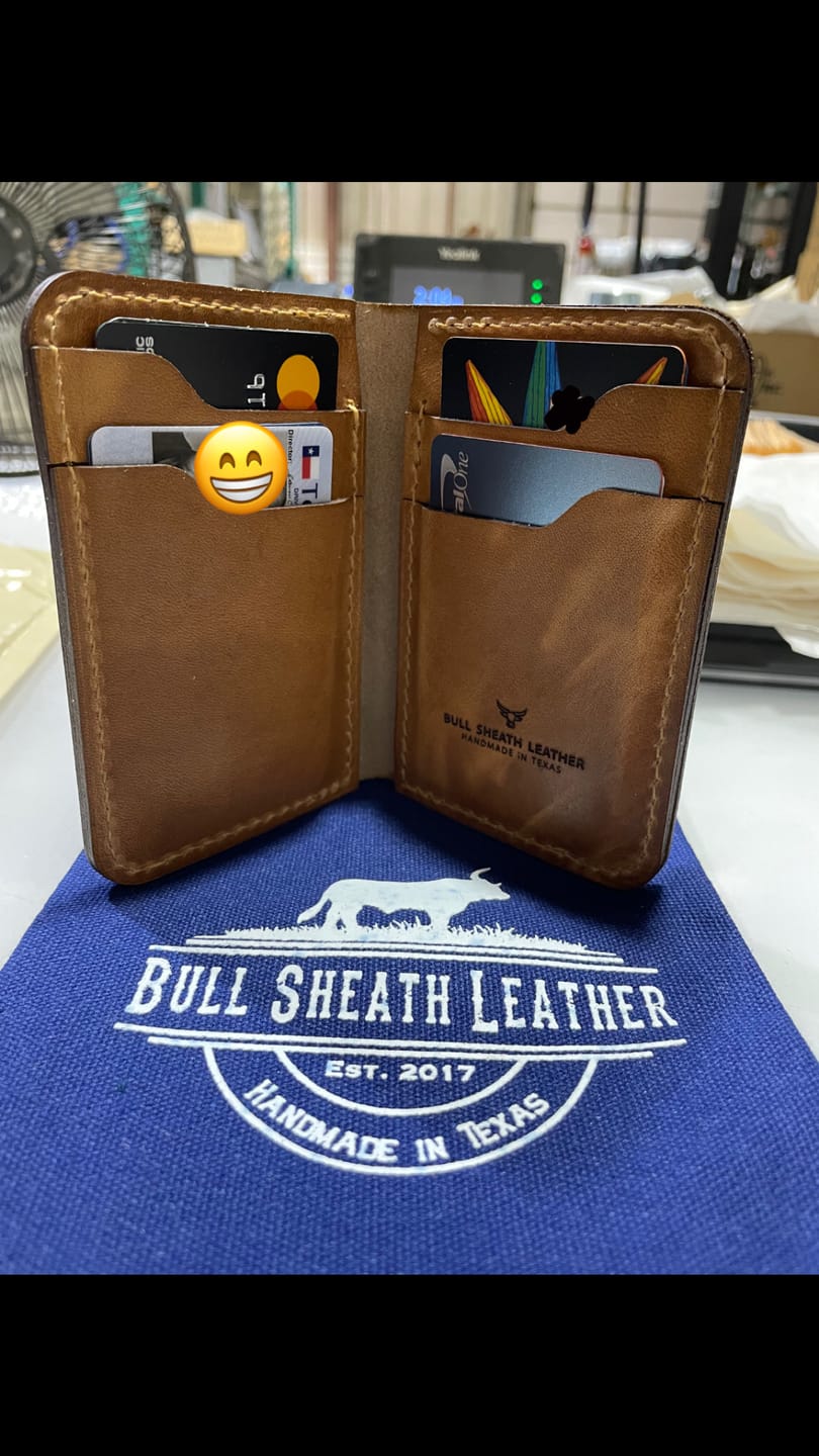Customer photo review of The Tyler Vertical Wallet