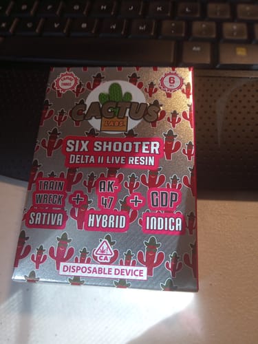 Customer photo review of Cactus Labs | Six Shooter D9 LR 6G Disposable - Train Wreck | AK-47 | GDP