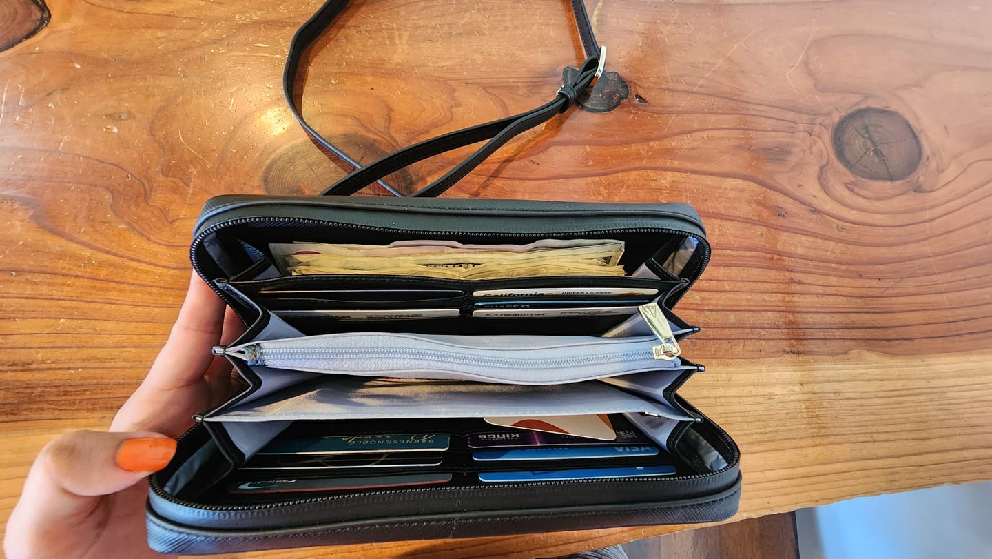 Customer photo review of Grande Marina Convertible Wallet and Belt Bag