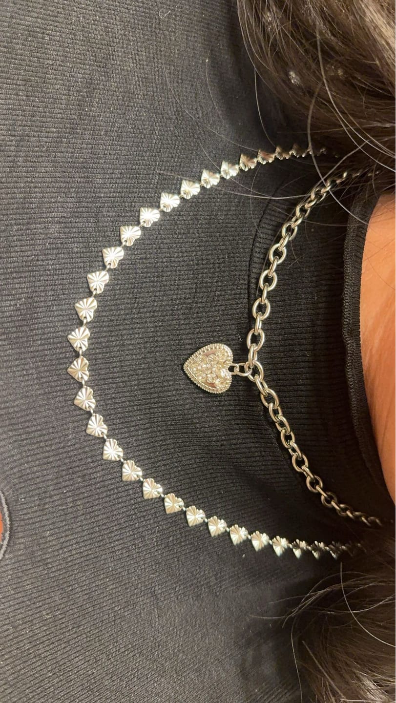 Customer photo review of Starlight Heart Chain Necklace