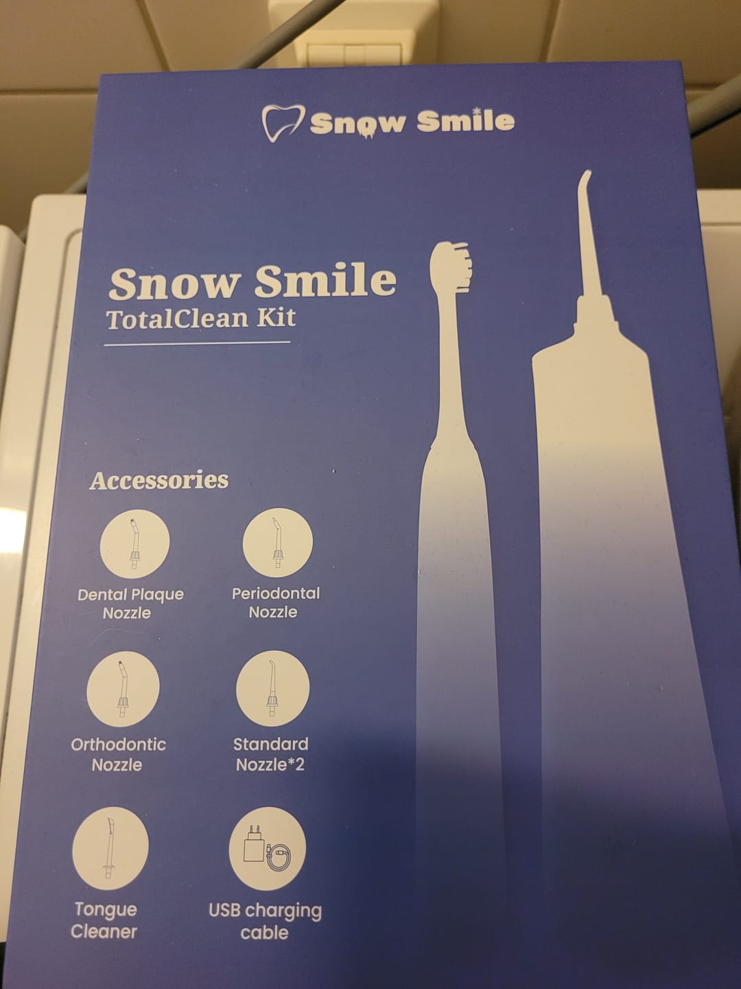 Customer photo review of Snow Smile® Sonic elektrisk tandborste och vattenflosser i kombination