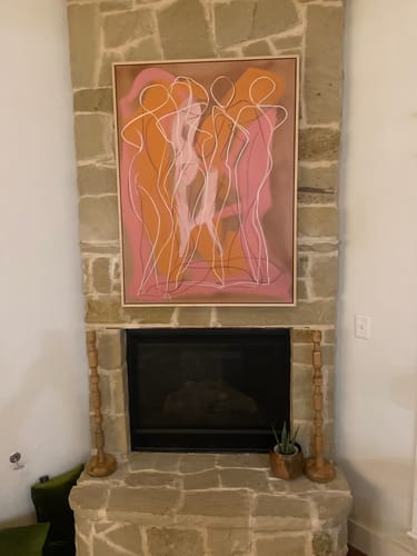 Customer photo review of Dancing Silhouettes Abstract Canvas Art