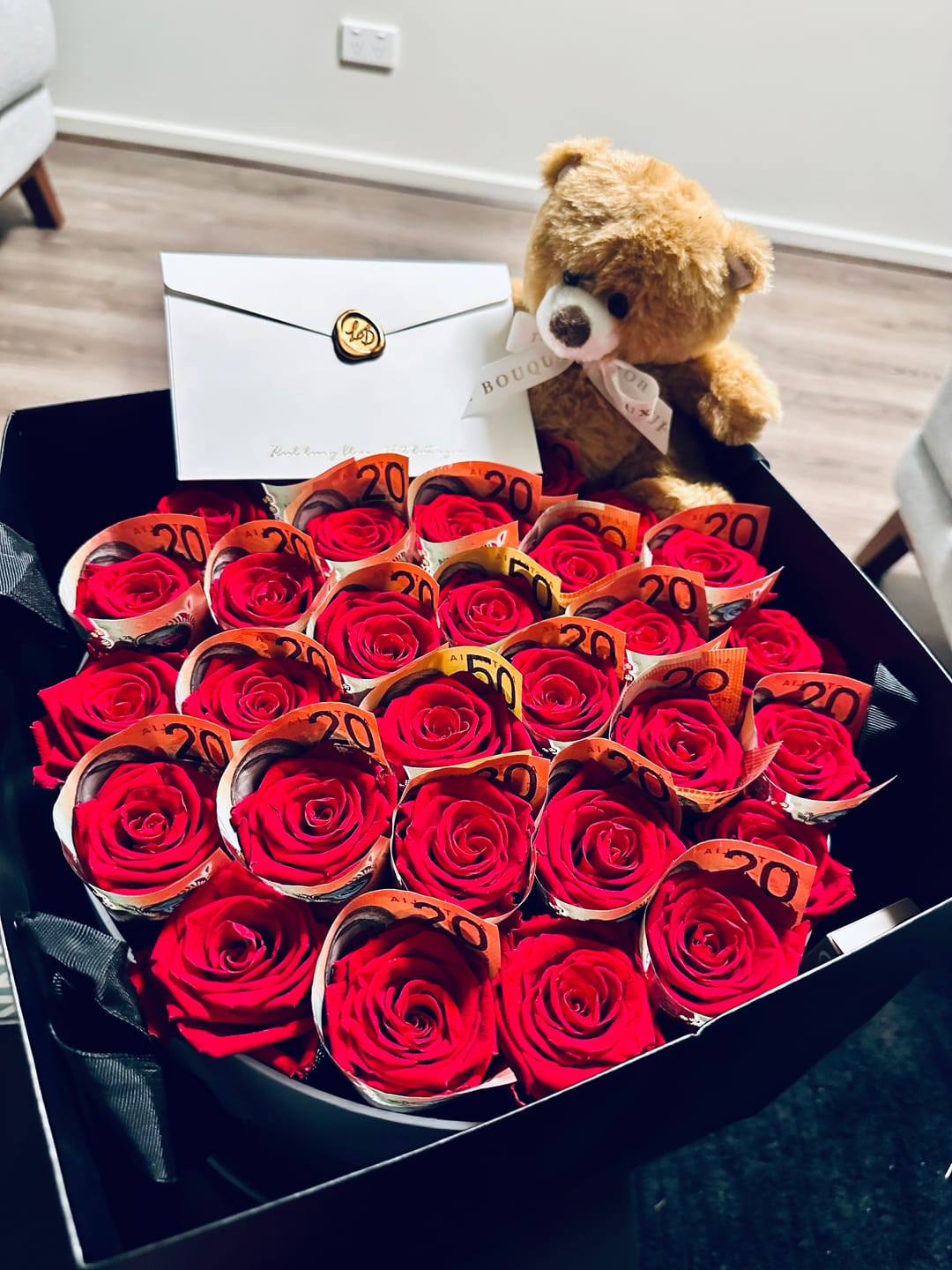 Customer photo review of Money Bouquet - Medium