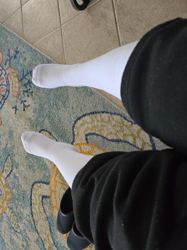 Customer photo review of Performance Eucalyptus Compression Socks