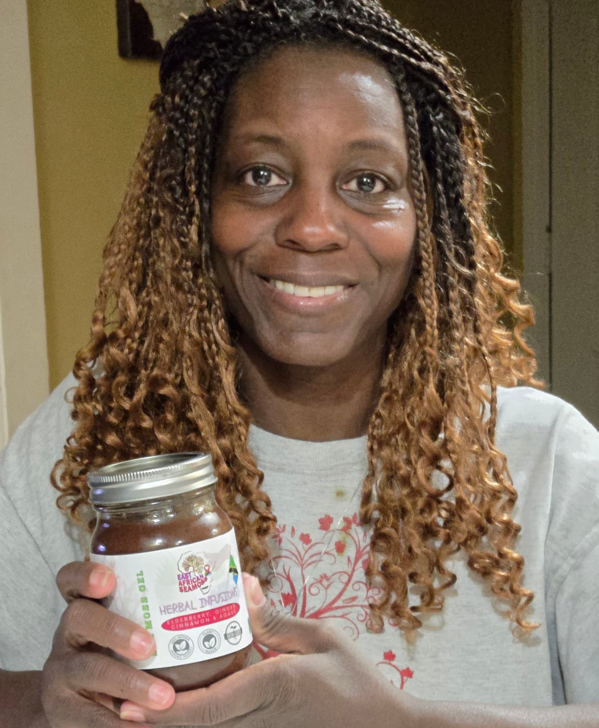 Customer photo review of ELDERBERRY GINGER East African Sea Moss Gel (16oz jar(s)