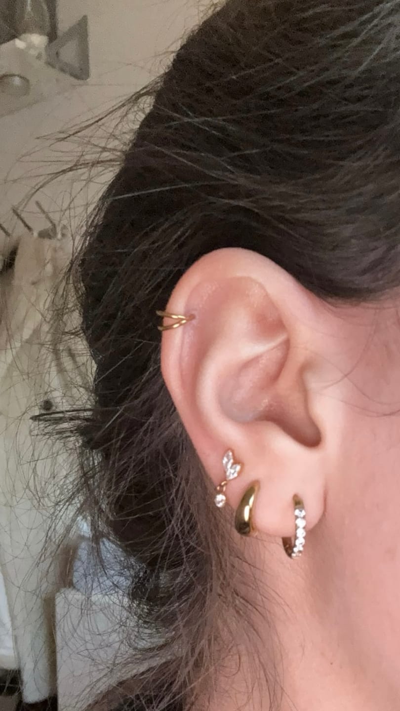 Customer photo review of Fleur Piercing | Titan