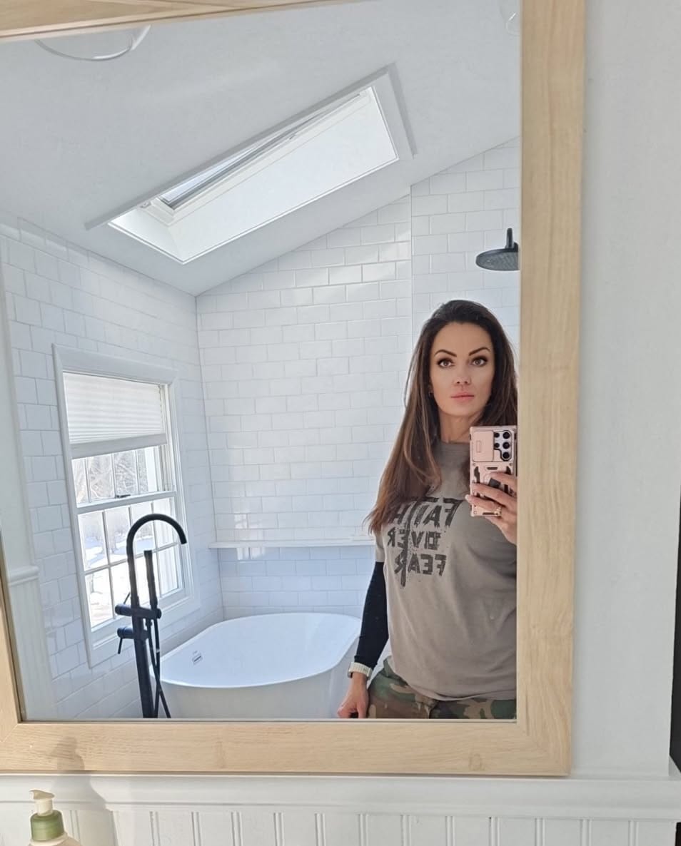 Customer photo review of Faith Over Fear Tee