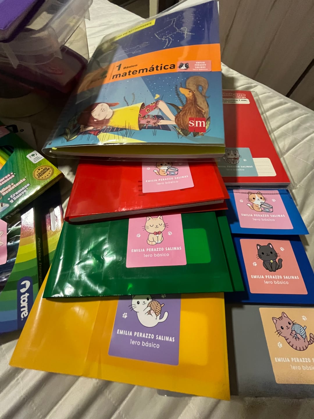 Customer photo review of Etiquetas escolares "Gatitos M1"
