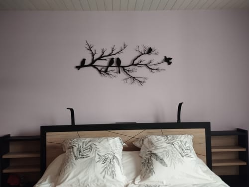 Customer photo review of Décoration murale en métal moderne - Oiseaux sur branche (v2)