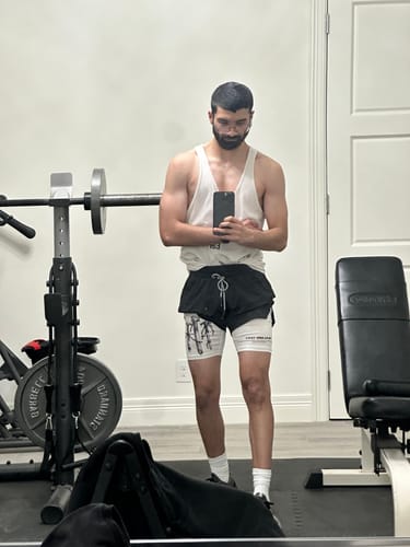 Customer photo review of Psalm 144:1-2 Battle Sword Performance Shorts