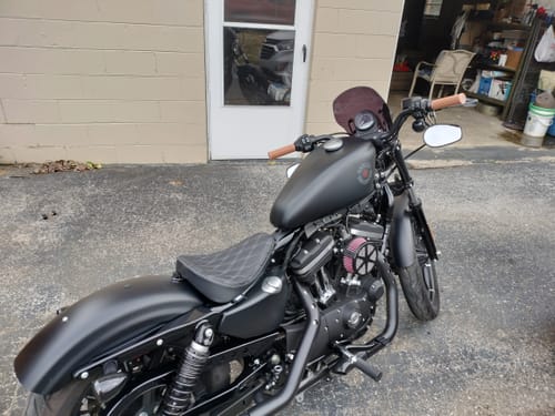 Customer photo review of ODI Vans V-Twin Lock-On Grip Set - Signature 1" Cable Actuated - Gum Rubber/Black