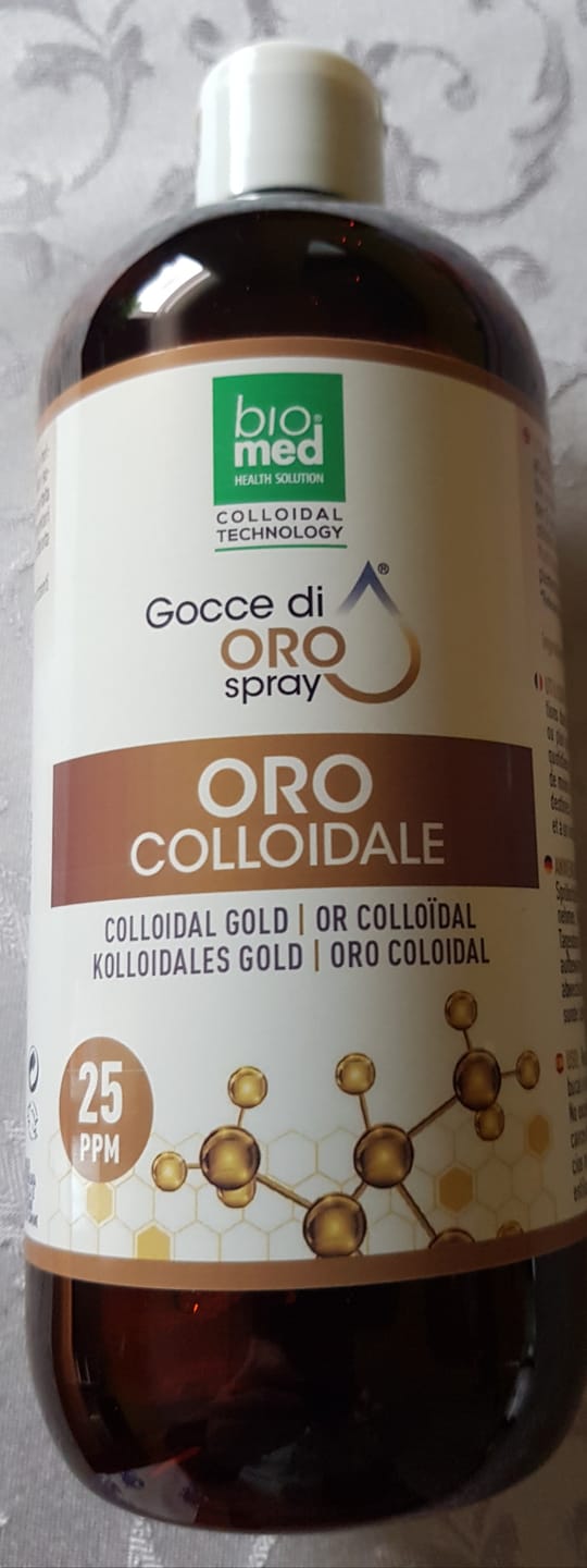 Customer photo review of ORO COLLOIDALE SPRAY ULTRA CONCENTRATO ATTIVO BIOMED - 500ml 25ppm