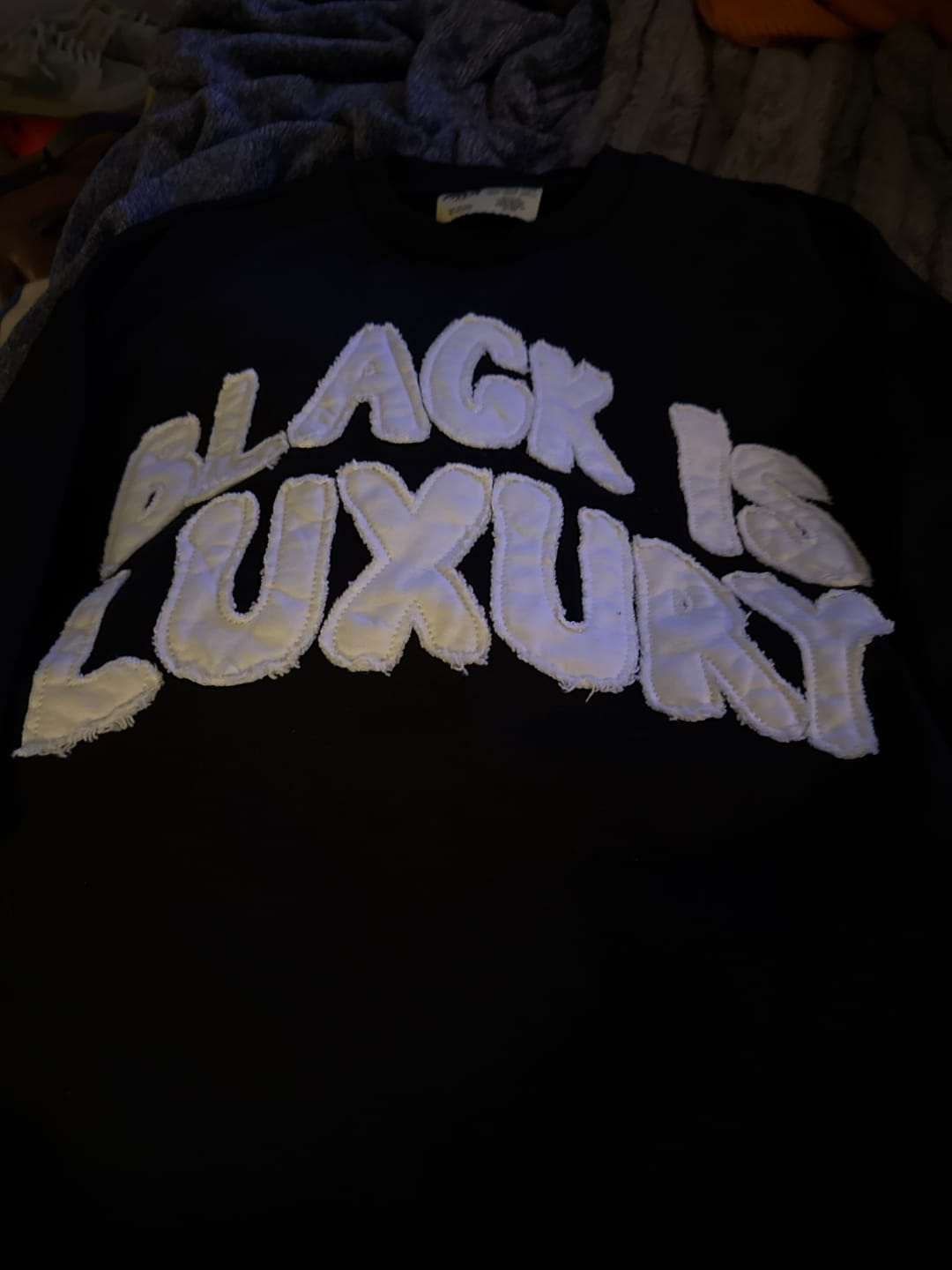 Customer photo review of BLK is Lux Cropped Crew
