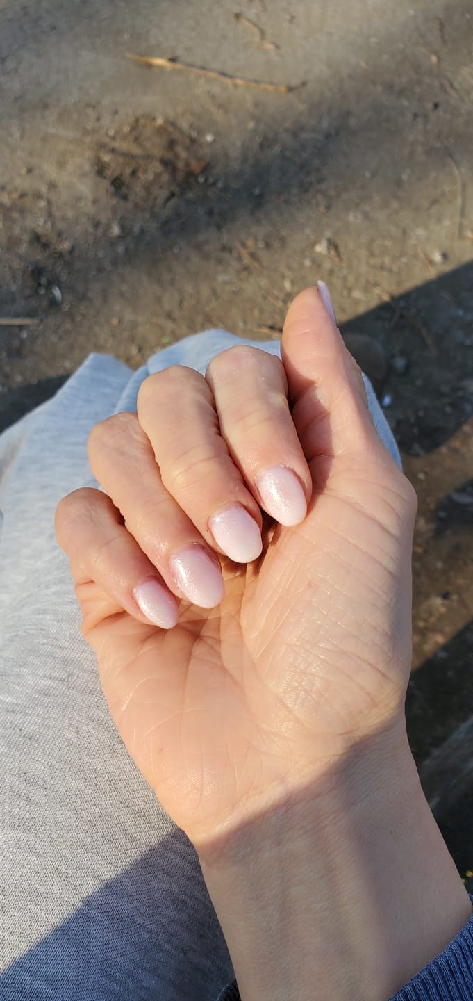 Customer photo review of Didier Lab, fiber base, "shimmer white ", 10ml