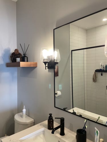 Customer photo review of American Black Walnut Floating Shelf