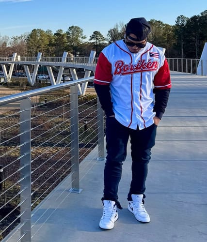Customer photo review of Puerto Rico Custom Baseball Jersey