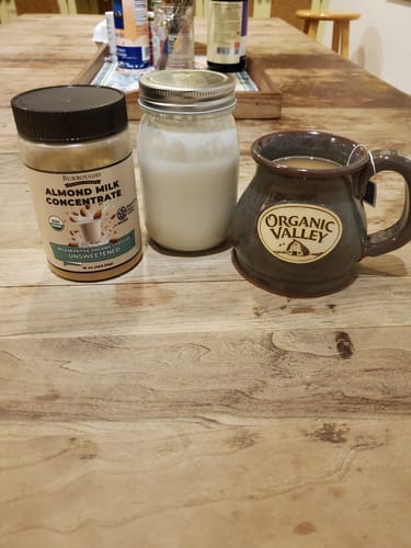 Customer photo review of Regenerative Organic Almond Milk Concentrate