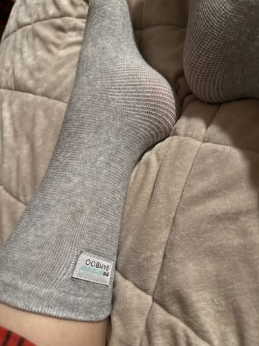 Customer photo review of Premium Anti-Fatigue Bamboo Footsleeves