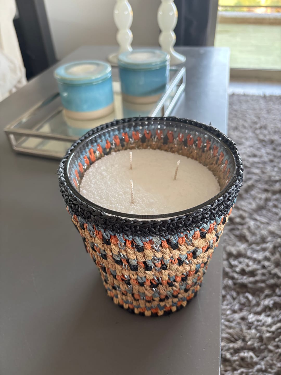 Customer photo review of Candle Sand 3kg/6.6 lb Bucket + 100 Wicks by Candlera®