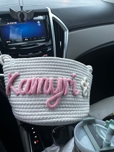 Customer photo review of Baby Knits™ Personalized Knitted Basket