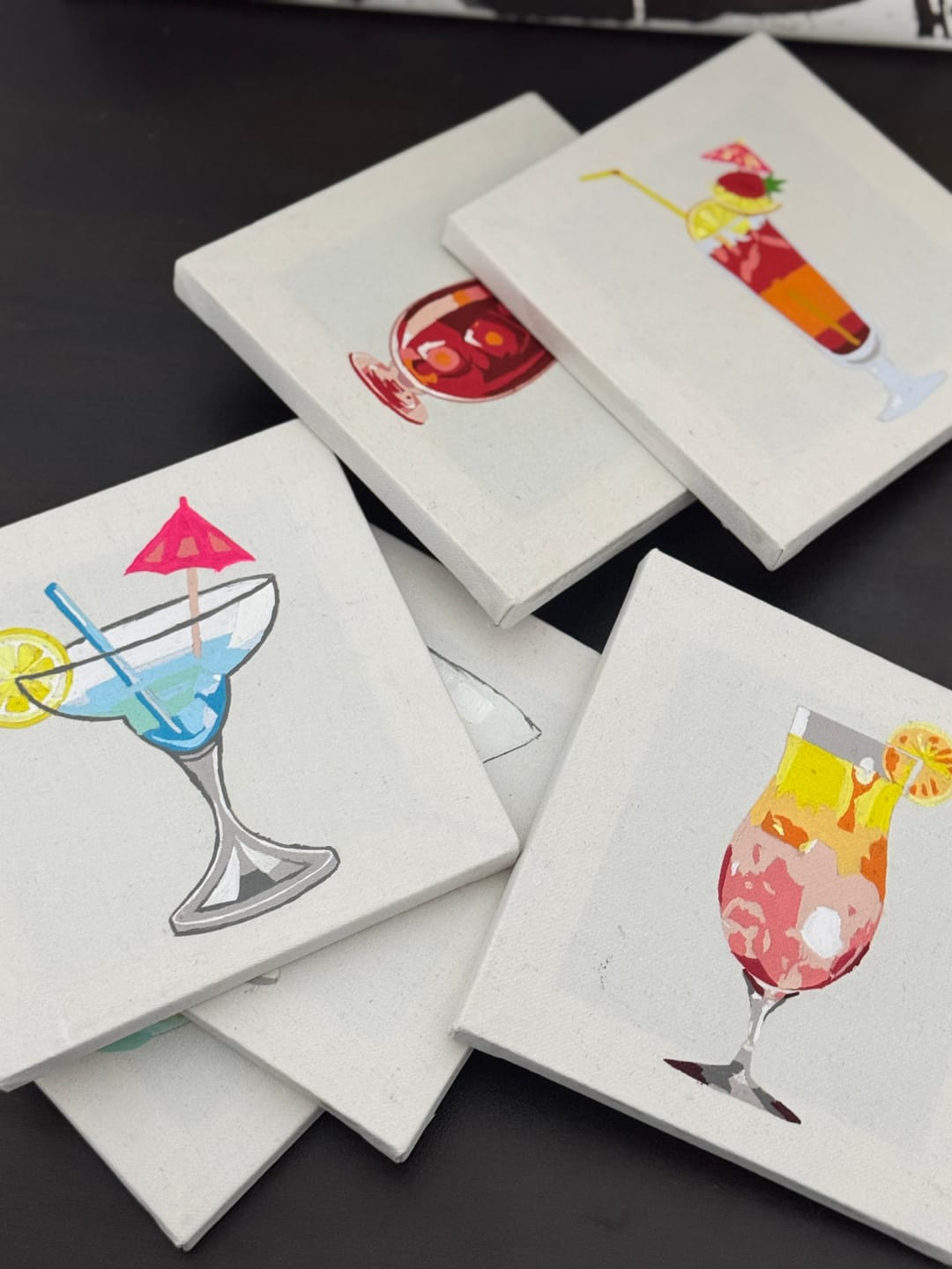Customer photo review of 6 Mini Paintings - Cocktail Set