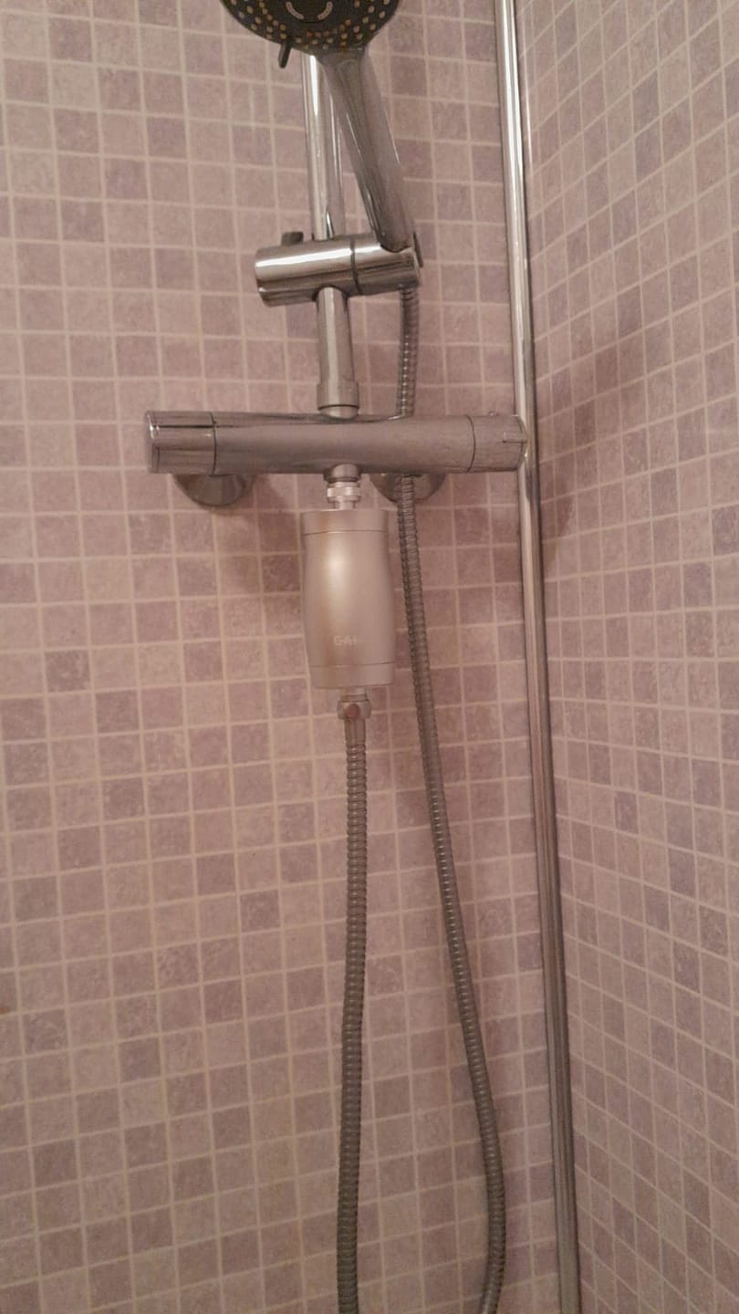 Customer photo review of The Gaia Shower Filter