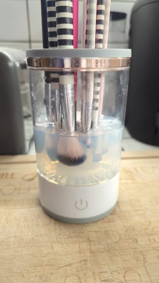 Customer photo review of Electric Makeup Brush Cleaner And  Dryer Machine