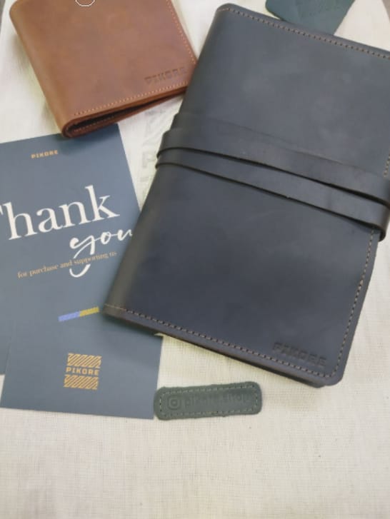 Customer photo review of Leather Custom Sketchbook
