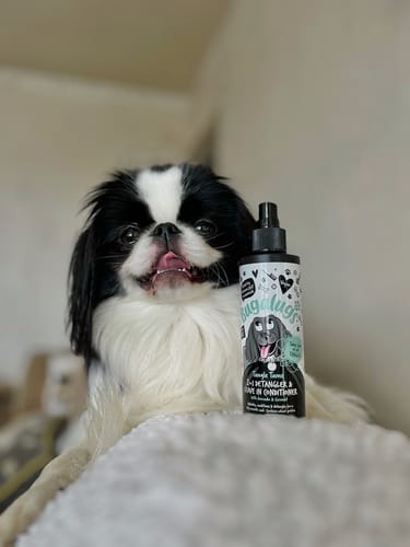 Customer photo review of 2 in 1 Detangler & Leave in Conditioner with Avocado & Coconut for Dogs