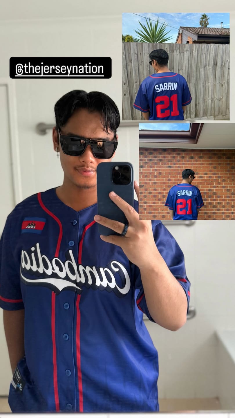 Customer photo review of Cambodia Custom Baseball Jersey