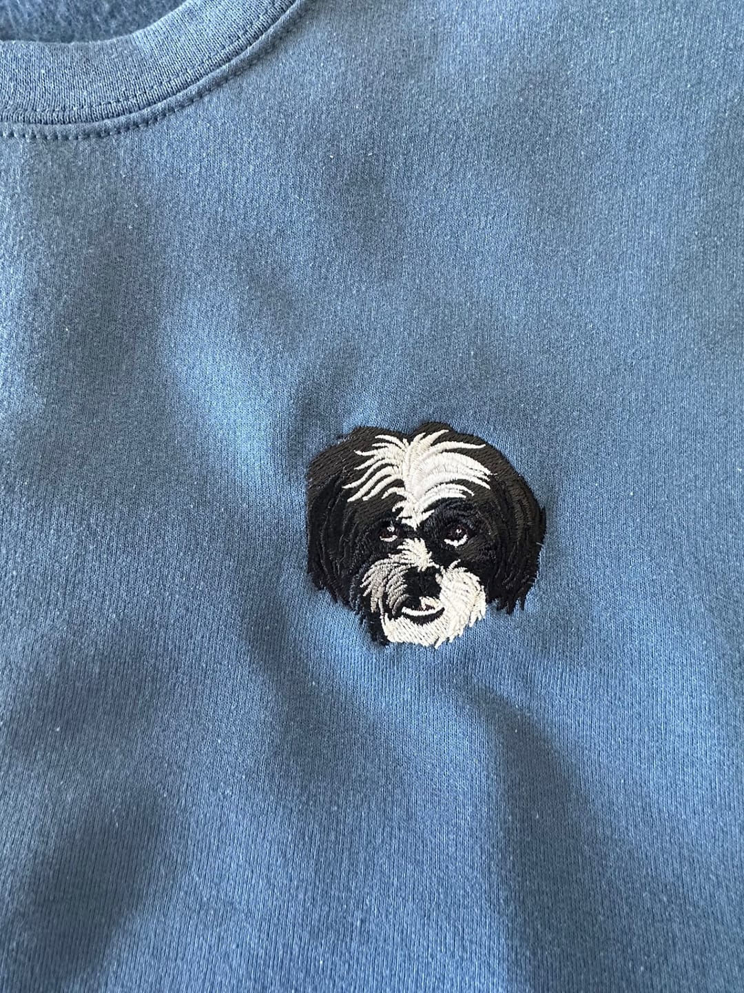 Customer photo review of Custom Embroidered Pet Crewneck