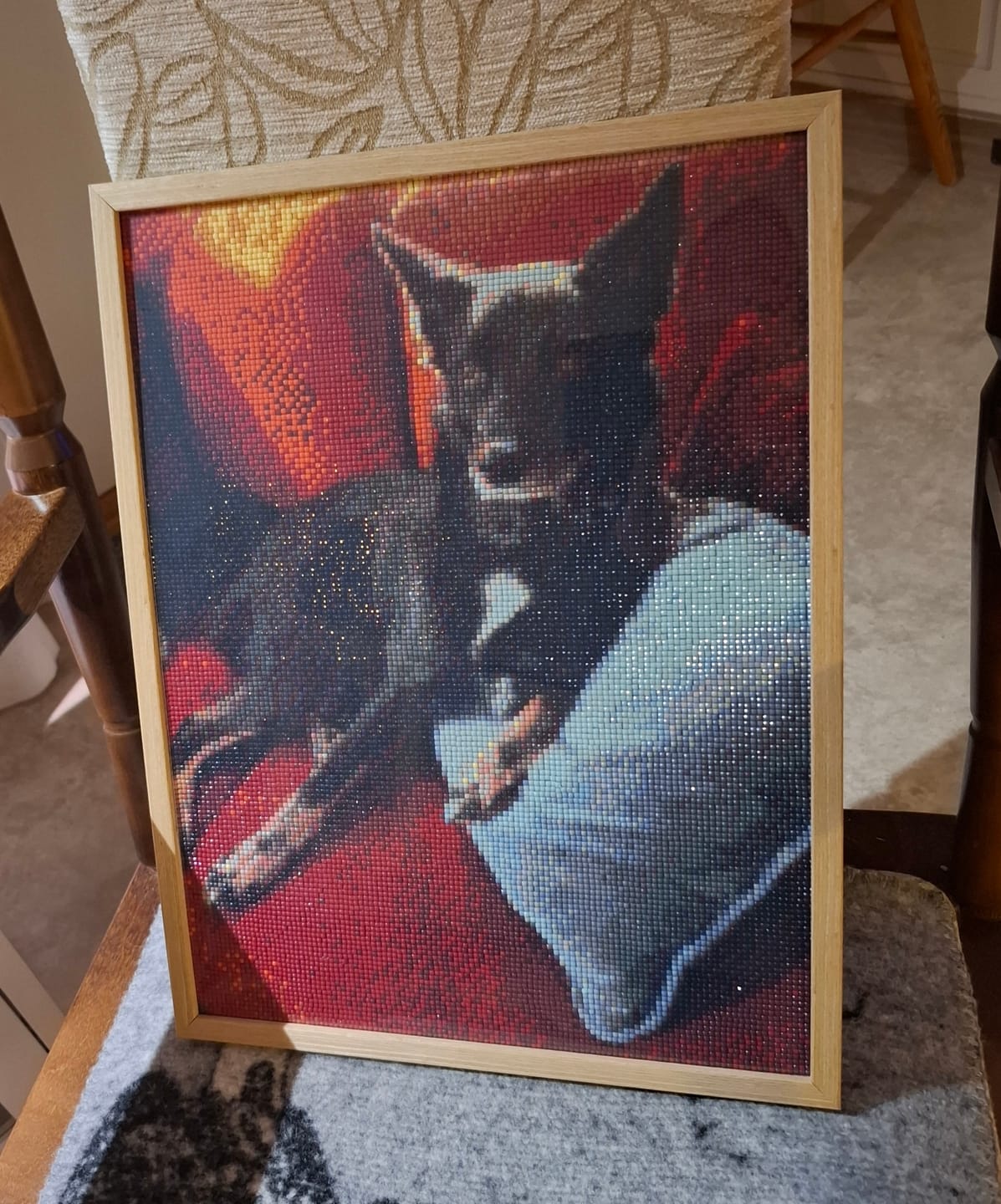 Customer photo review of Diamond Painting -maalaus omasta kuvasta
