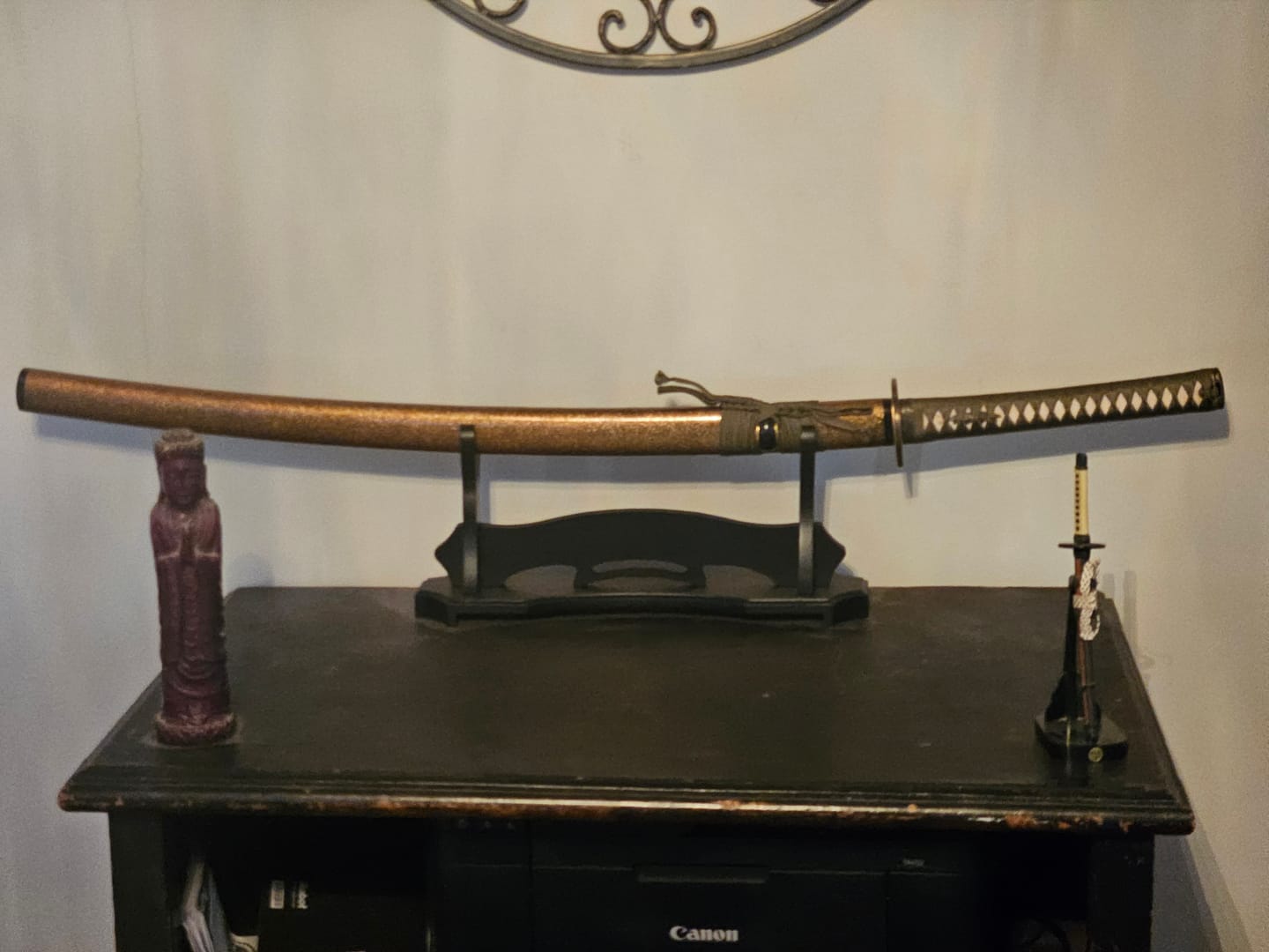 Customer photo review of The Fukyo Katana Spring Steel Double Bohi Razor Sharp