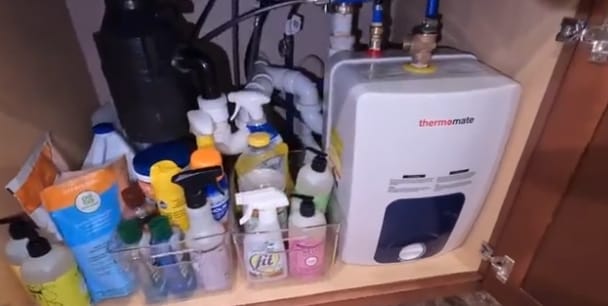 Customer photo review of 4 Gallon Point of Use Under Sink Water Heater - 120V