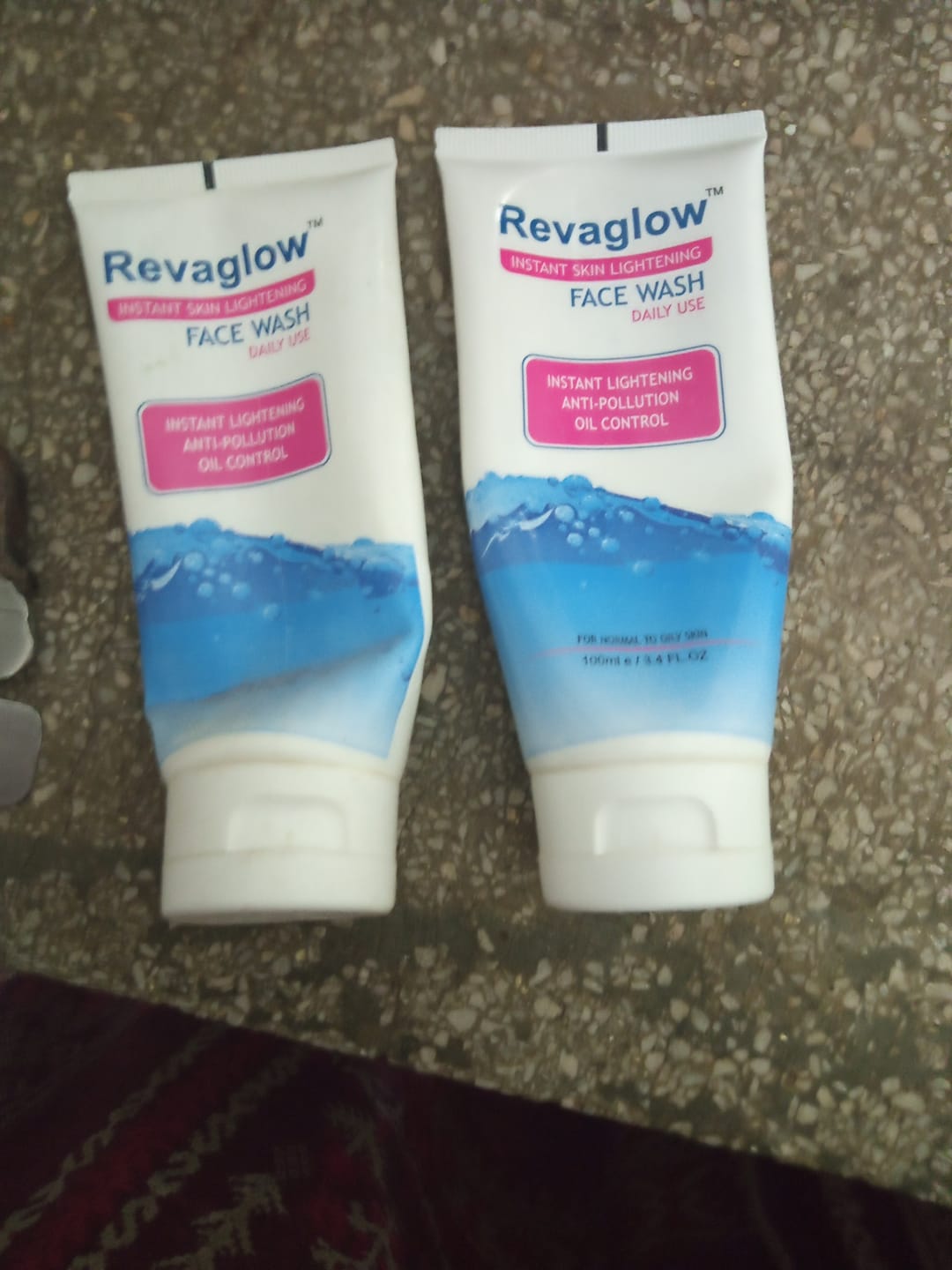 Customer photo review of Revaglow Instant Skin Lightening Face Wash