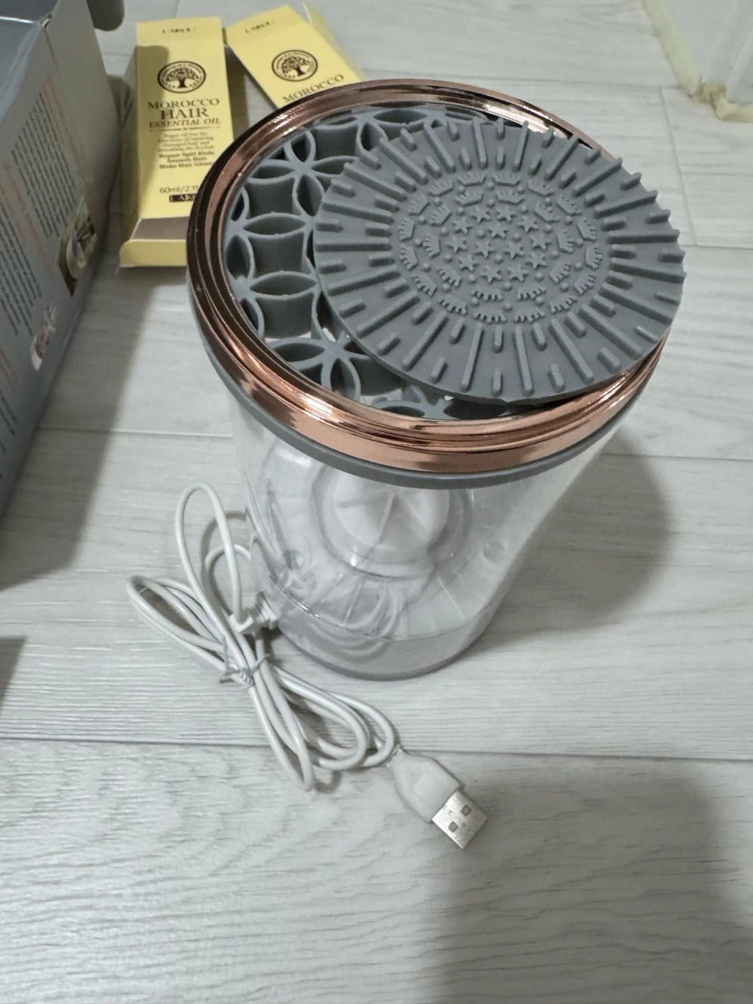 Customer photo review of Electric Makeup Brush Cleaner And  Dryer Machine