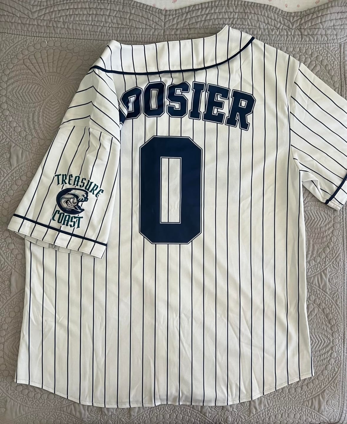 Customer photo review of Custom Baseball Jersey Blue Maroon White - Design Your Own
