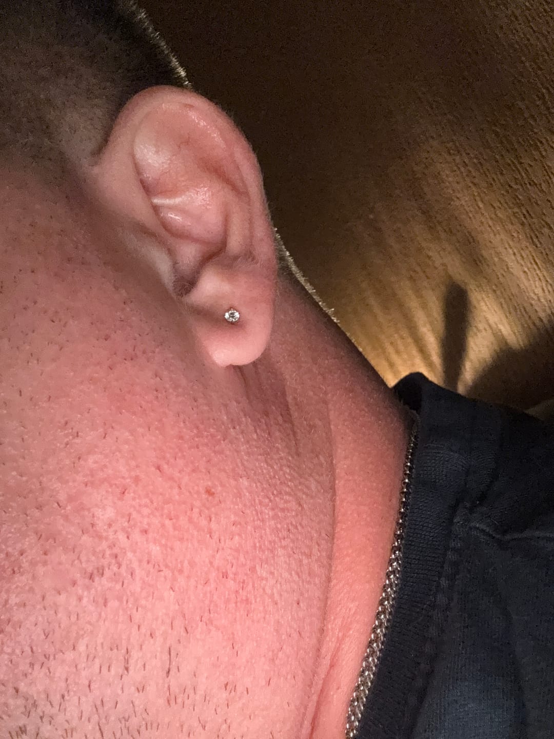Customer photo review of 9K Gold Lab Grown Diamond Eternal Spark Stud Earrings