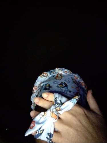Customer photo review of DuoStyle Scrub Hat - Blue Dog